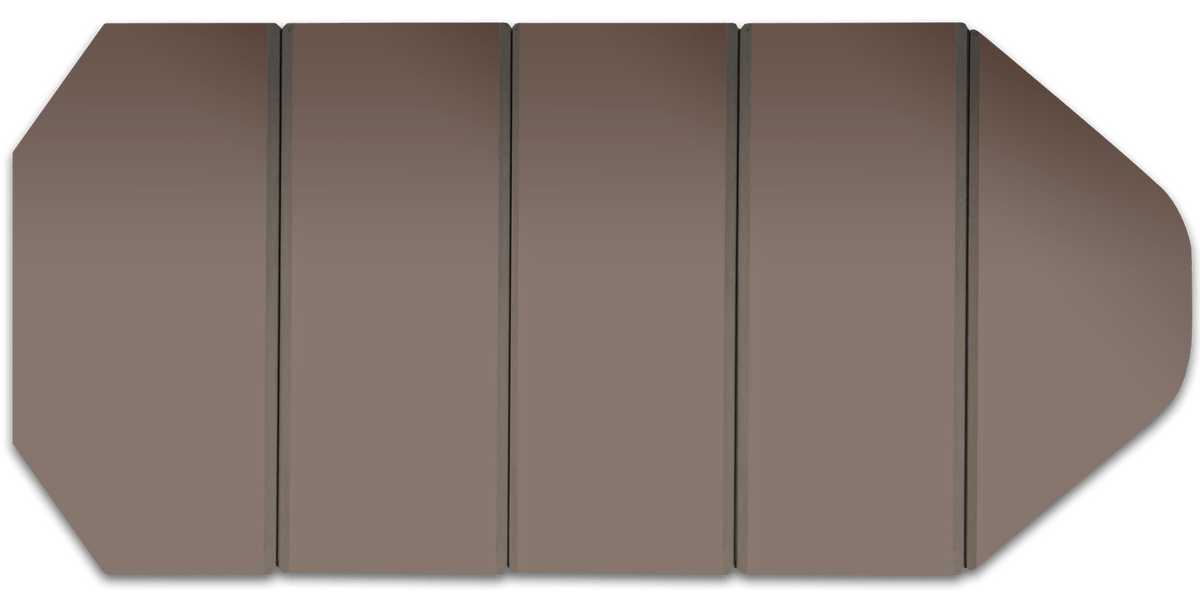 Folding flooring (sole-book) for the inflatable rowing boats