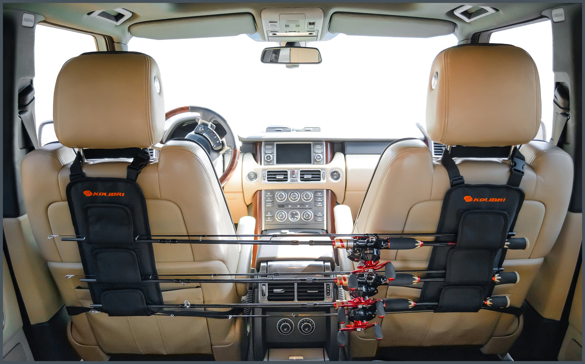 Automobile spinning rod holder