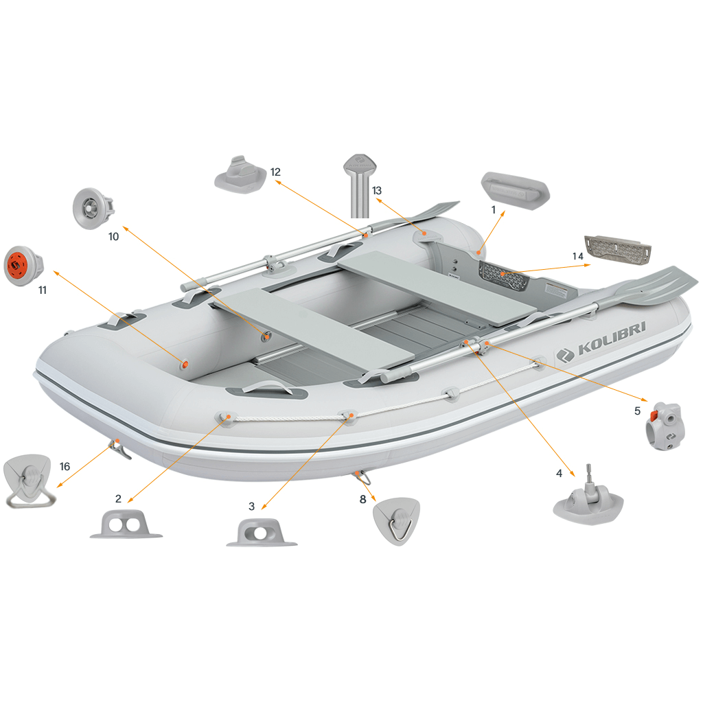 Kolibri KM-270DXL (8'10") inflatable boat