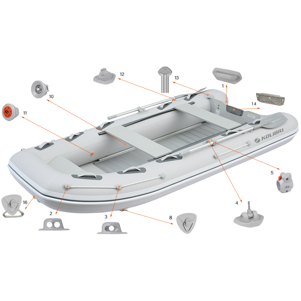Kolibri KM-360DXL (11'10") inflatable boat