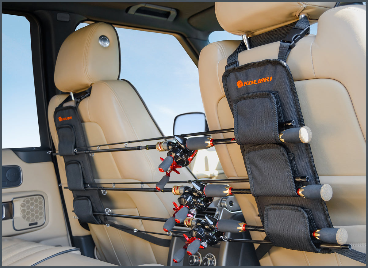 Automobile spinning rod holder