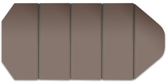 Folding flooring (sole-book) for the inflatable rowing boats