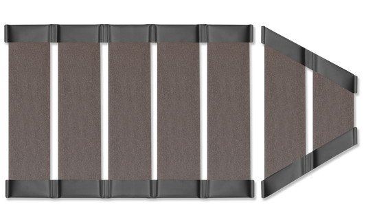 Slatted laminated deck for inflatable boats