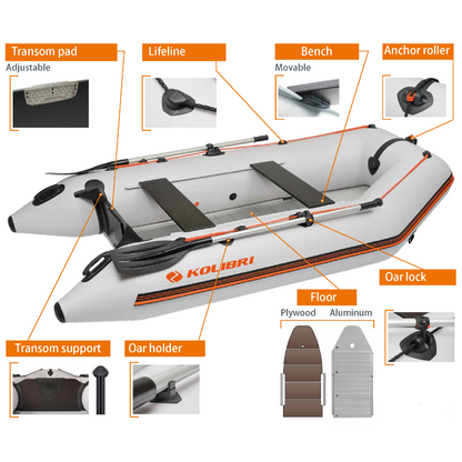 Bateau pneumatique Kolibri KM-245D (8')