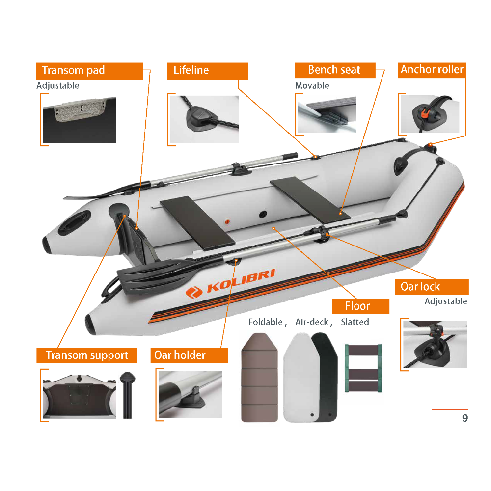 features of inflatable tender boat