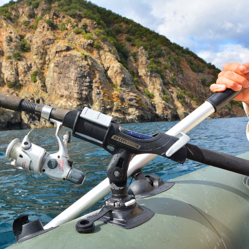 dinghy fishing rod holder