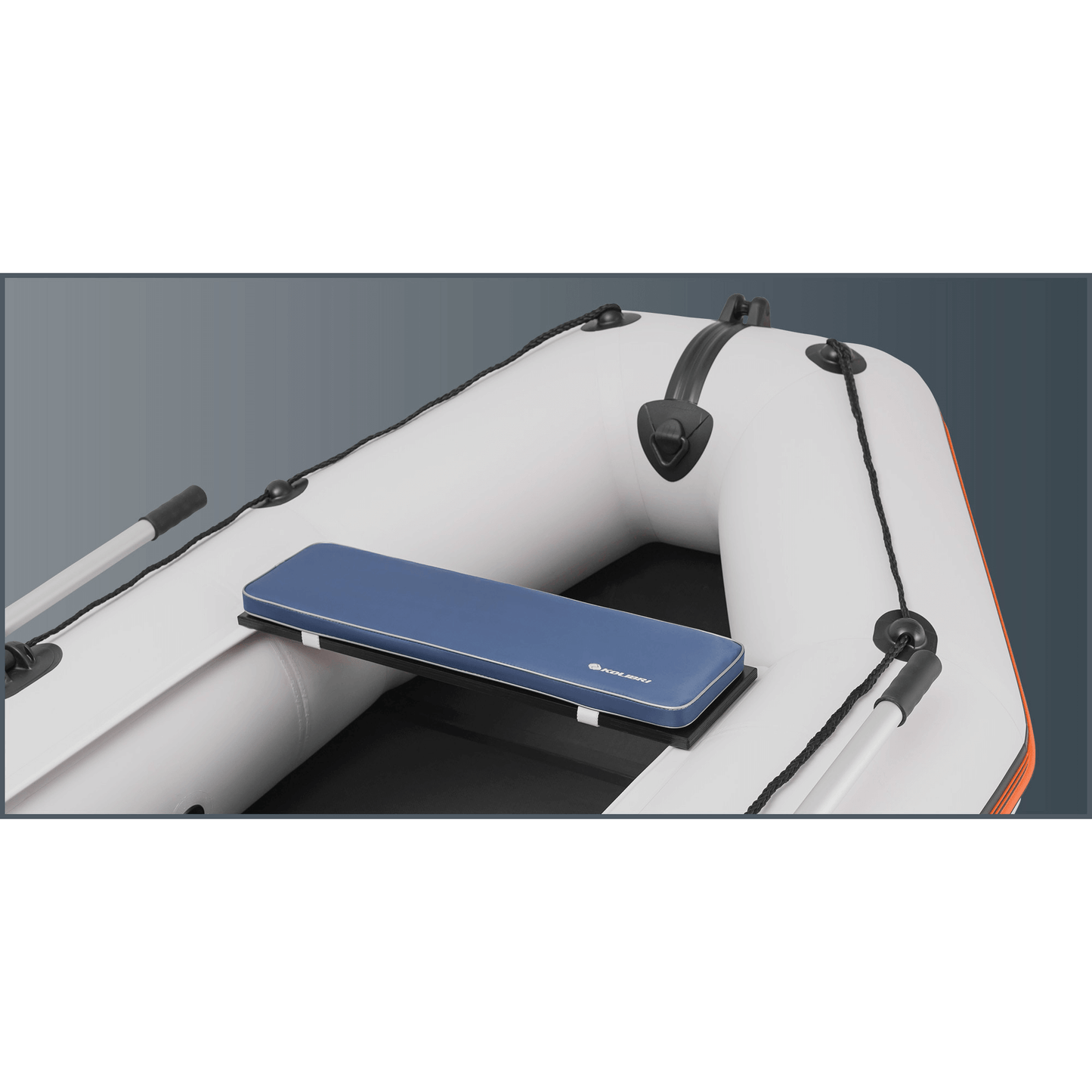 Blue cushion for inflatable boat