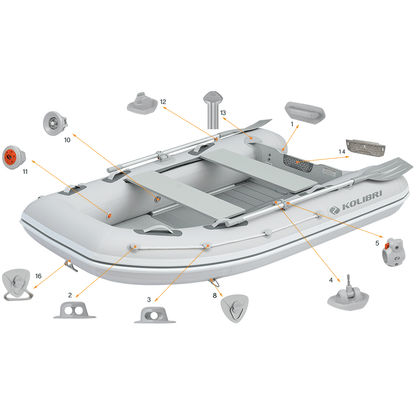 Kolibri KM-270DXL (8'10") inflatable boat