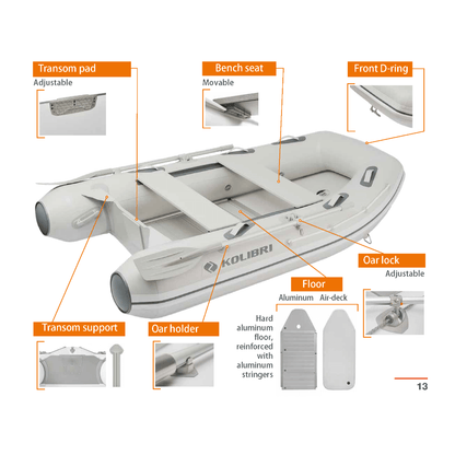 Kolibri KM-270DXL (8'10") inflatable boat