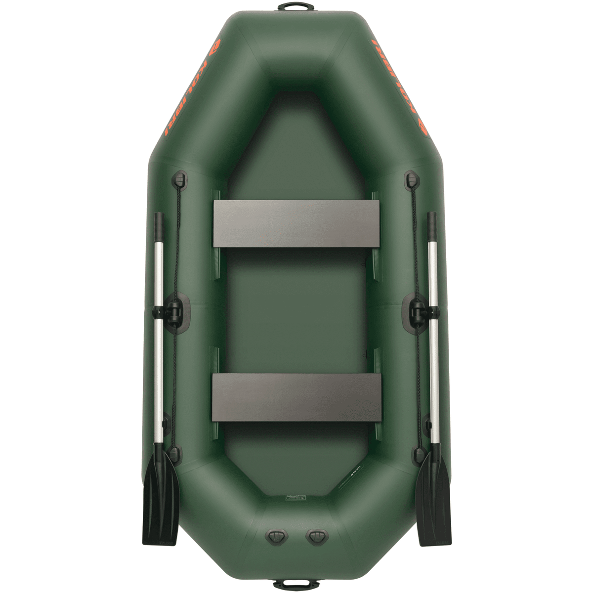 green lightweight inflatable boat