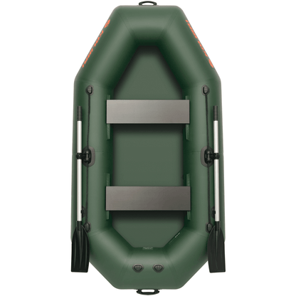 green lightweight inflatable boat