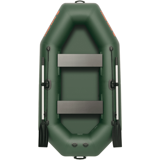 green lightweight inflatable boat