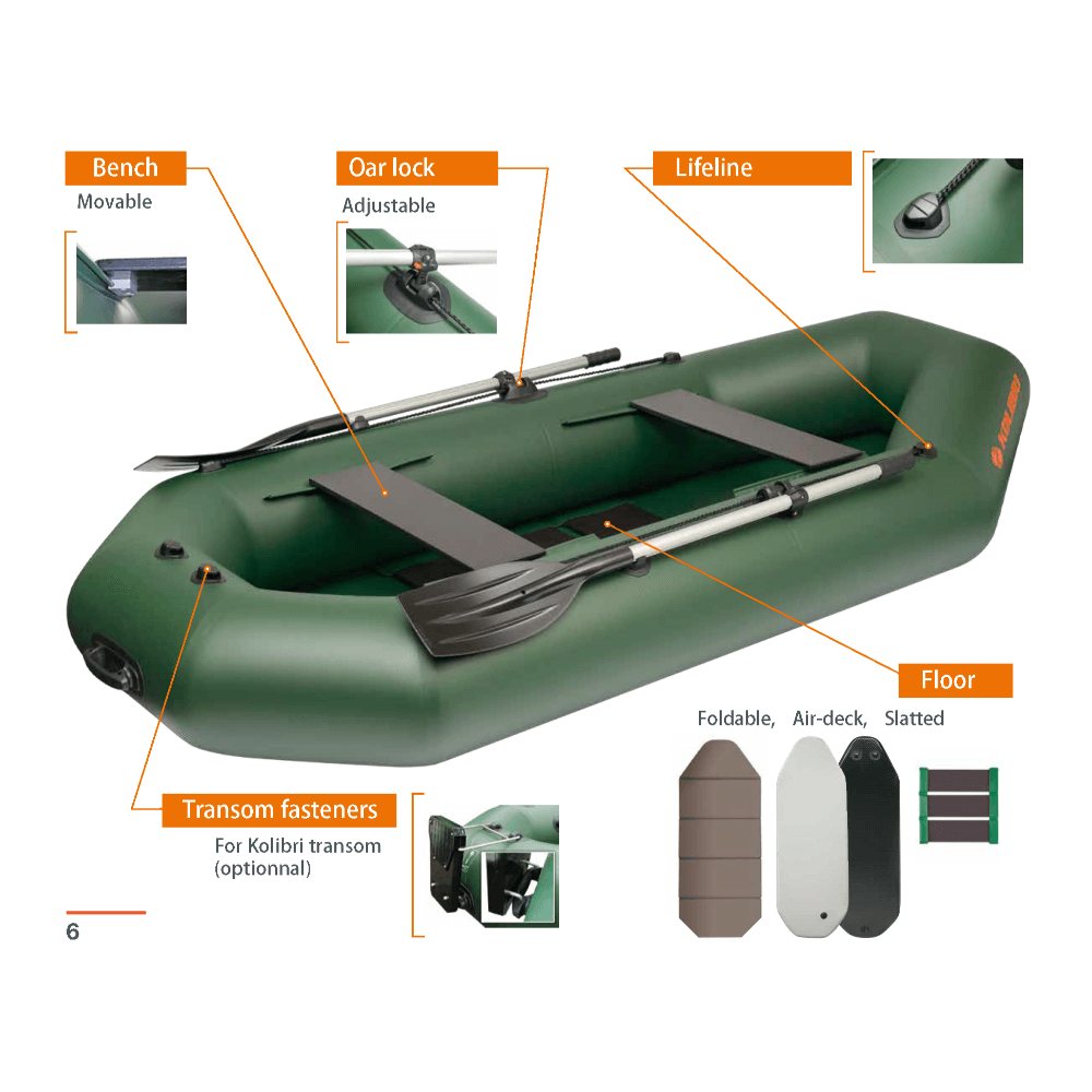 Bateau gonflable Kolibri K-260T (8'6")