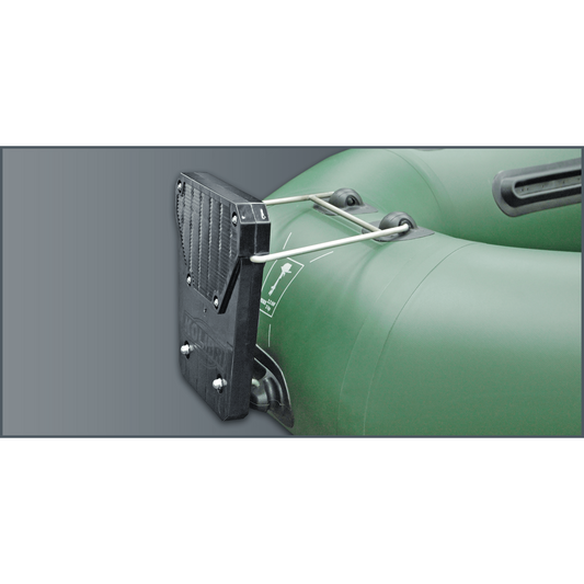 Inflatable boat transom