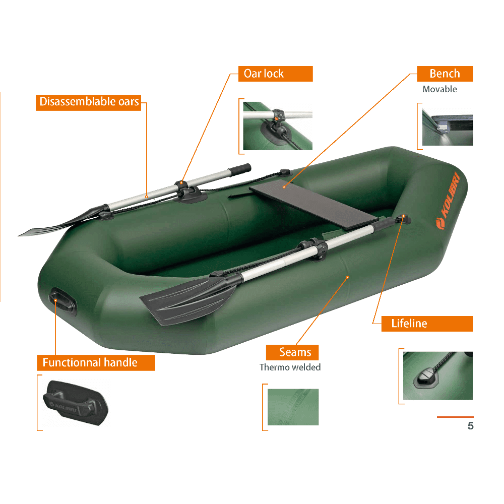 lightweight inflatable boat features
